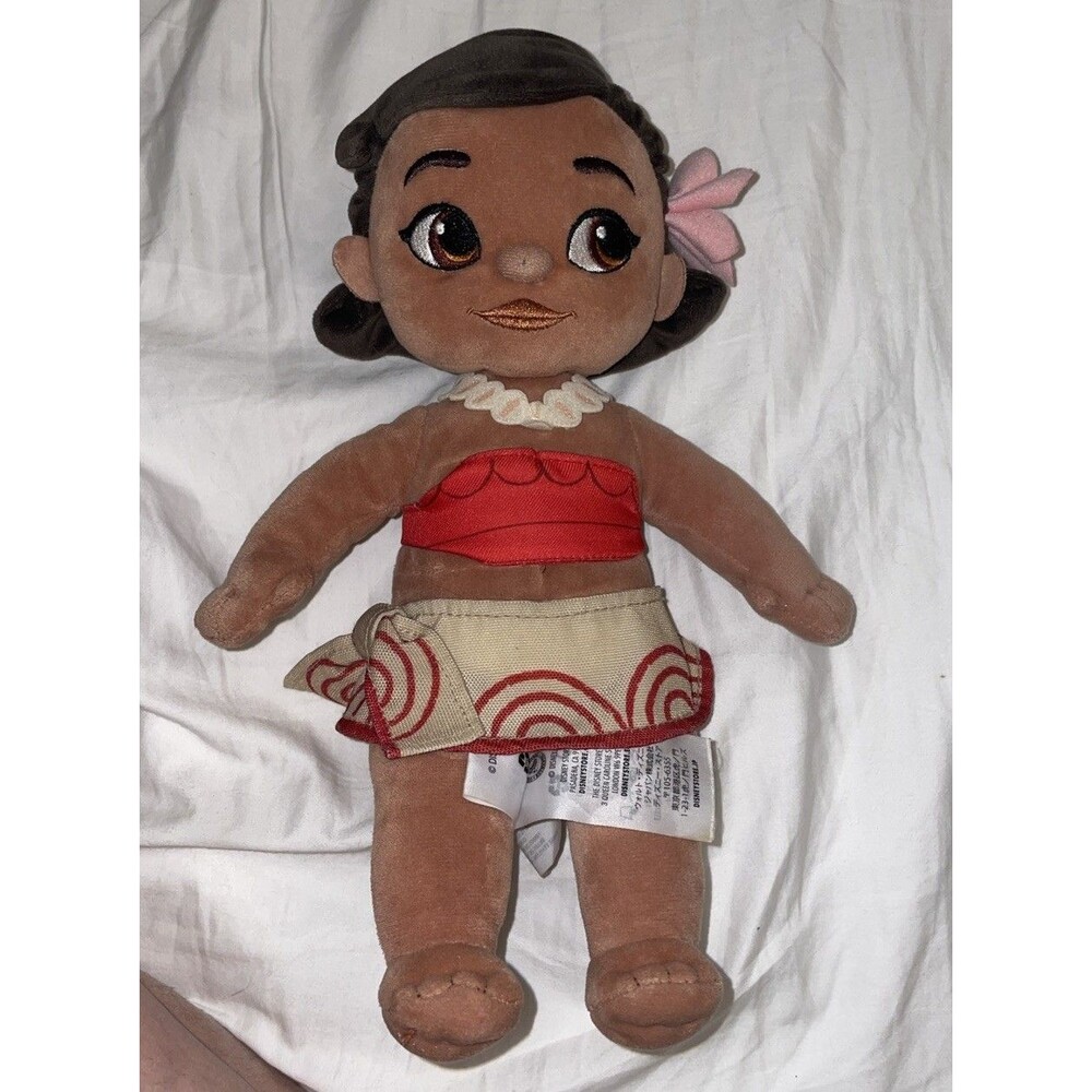 New Disney Store Animators Baby Moana Princess Toddler Doll Plush Toy 12" Movie